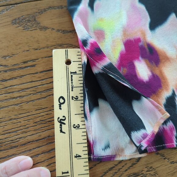 Kobi Halperin Mabel abstract Floral art career‎ soft elegant silk blouse size S - Picture 9 of 16
